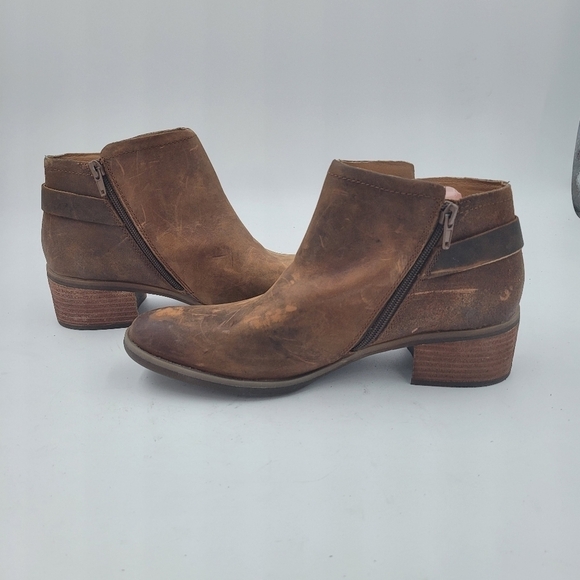 Korks by Kork-Ease Sonya Brown Leather Ankle Boots Size 10 - Picture 2 of 15